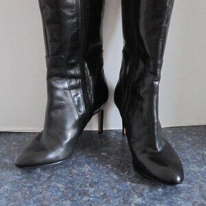 Nine West Knee High Leather "Moyen" Boots - Size 6M.